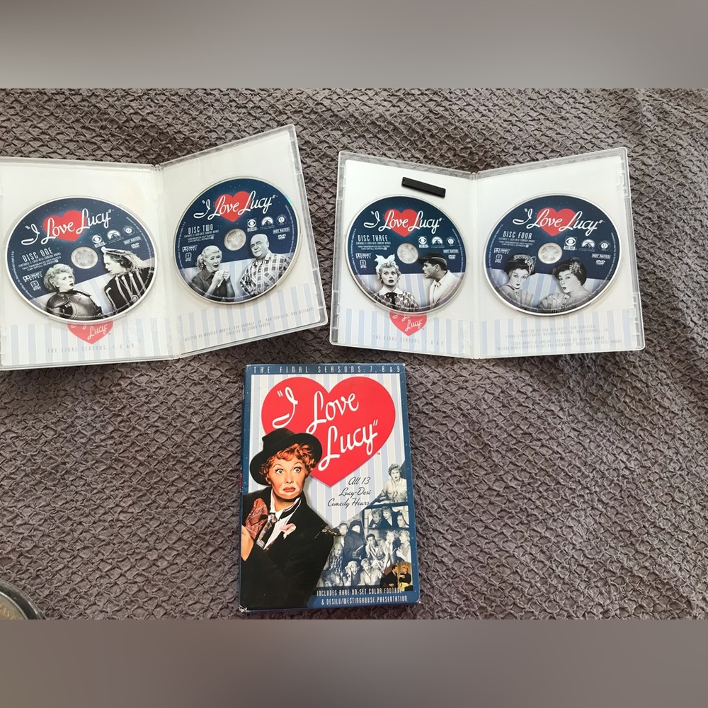 Bundle 3 for $10 I Love Lucy the final seasons 7, 8 and 9. Four disc set EUC